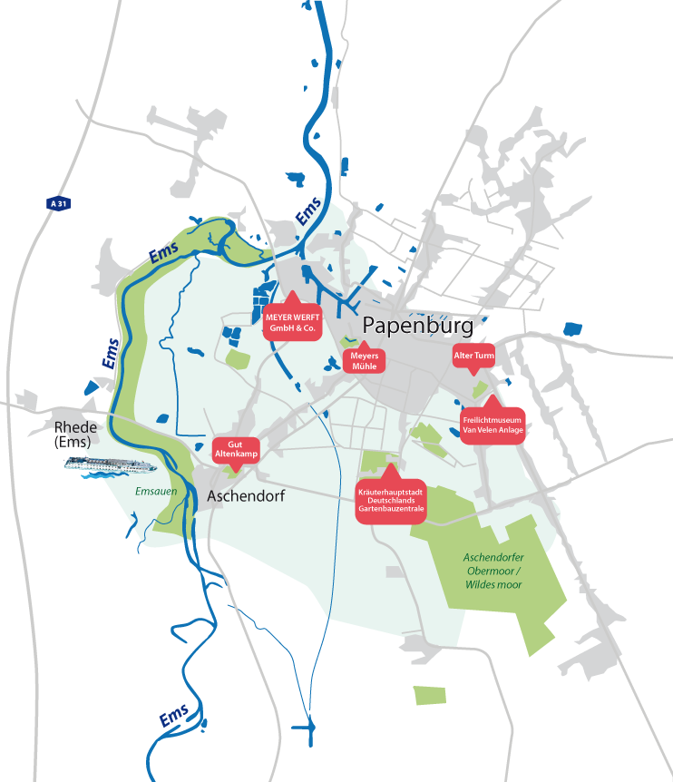 Karte Papenburg
